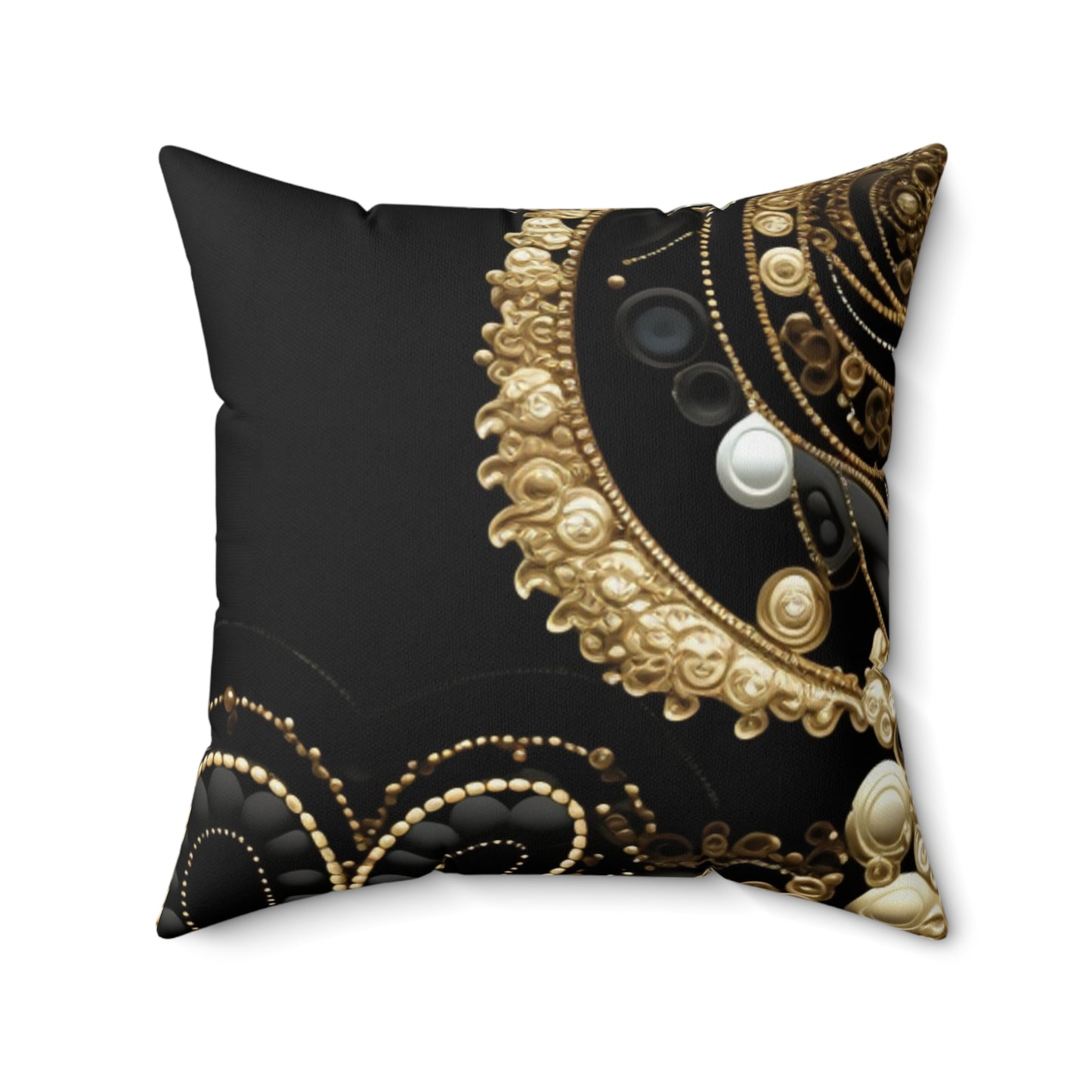 Black, White, and Gold Pearl - Pillow Case