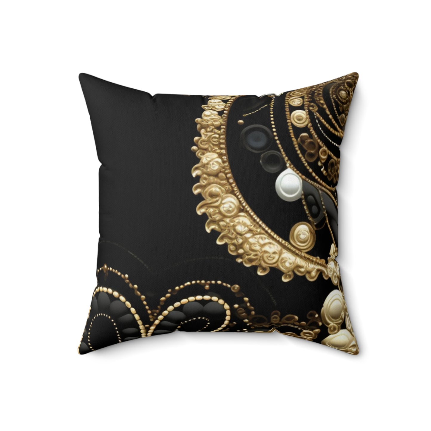 Black, White, and Gold Pearl - Pillow Case